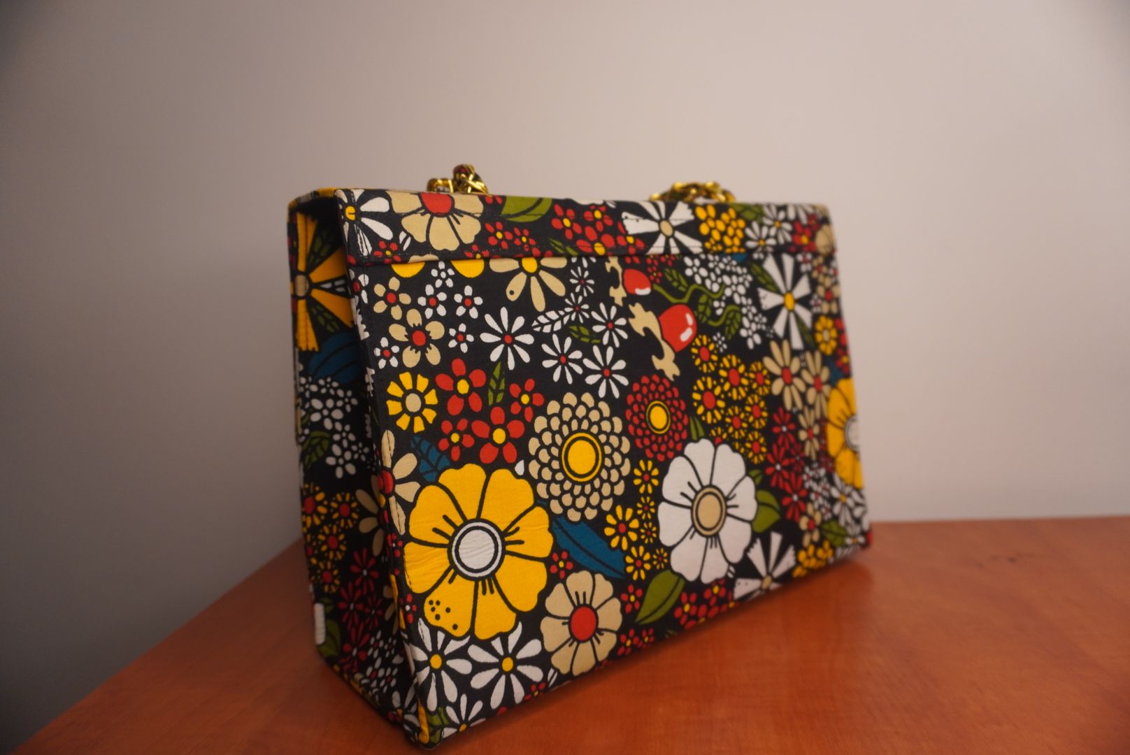 Ankara Floral Garden Tote Bag - Midnight Bloom