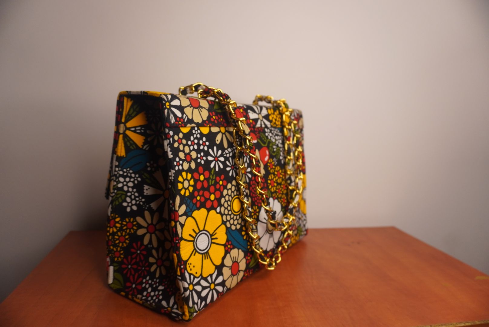 Ankara Floral Garden Tote Bag - Midnight Bloom