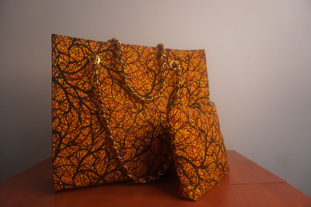 Ankara Tree Branch Tote Bag - Autumn Botanical