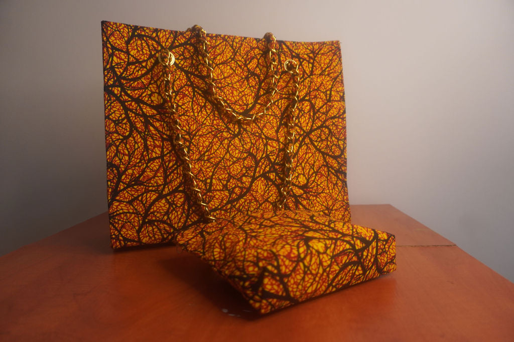 Ankara Tree Branch Tote Bag - Autumn Botanical