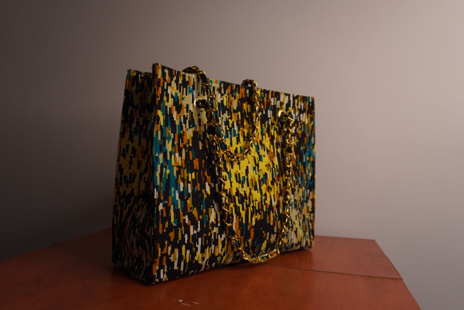 Ankara Confetti Mosaic Tote Bag - Vibrant Celebration