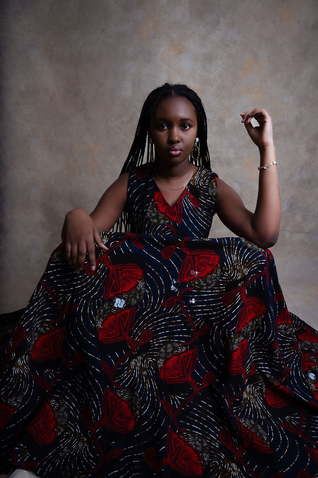 Elegant African Maxi Dress