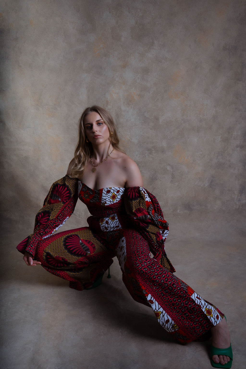 Ankara Mixed Pattern 2-Piece Trouser Set - Cultural Fusion