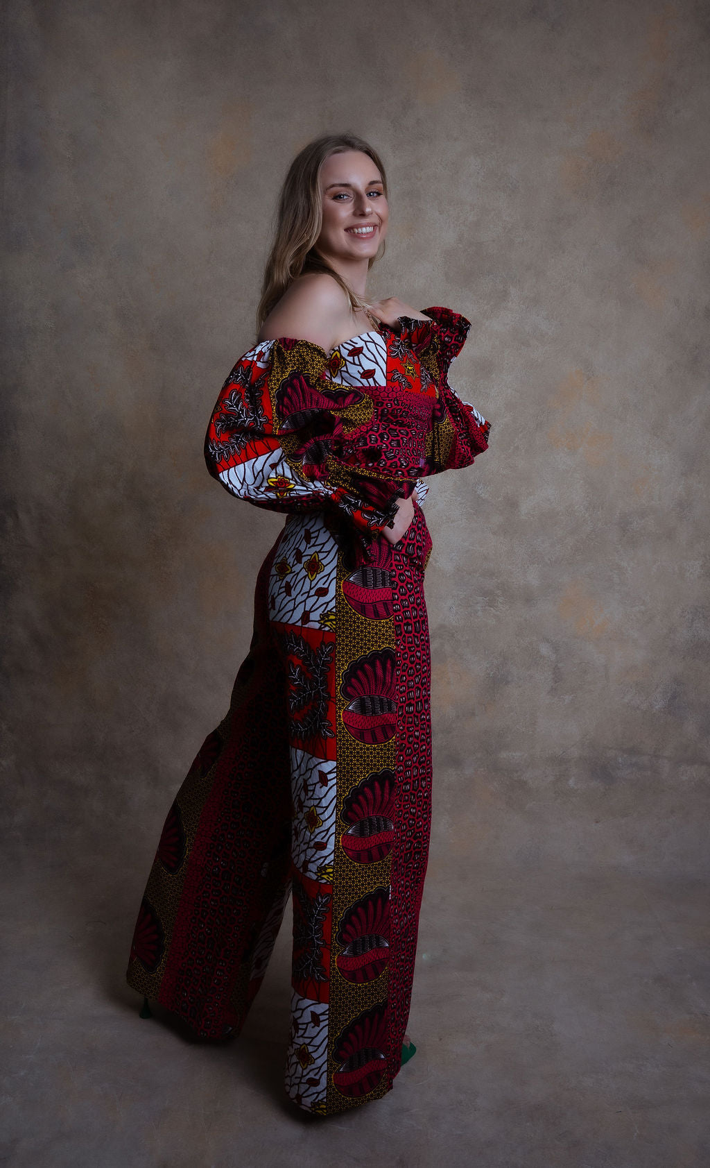 Ankara Mixed Pattern 2-Piece Trouser Set - Cultural Fusion