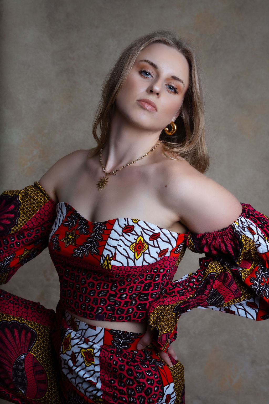 Ankara Mixed Pattern 2-Piece Trouser Set - Cultural Fusion