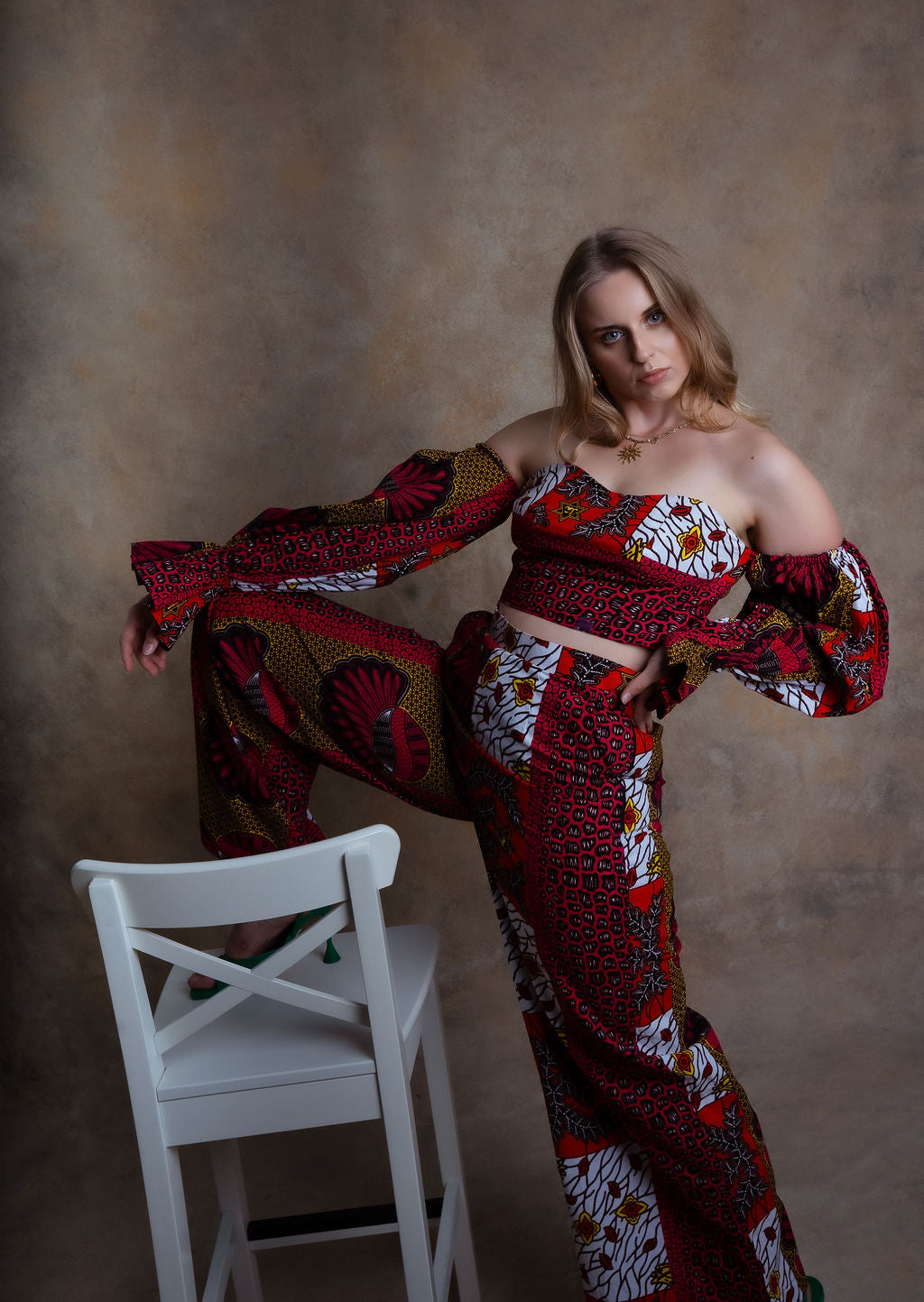 Ankara Mixed Pattern 2-Piece Trouser Set - Cultural Fusion