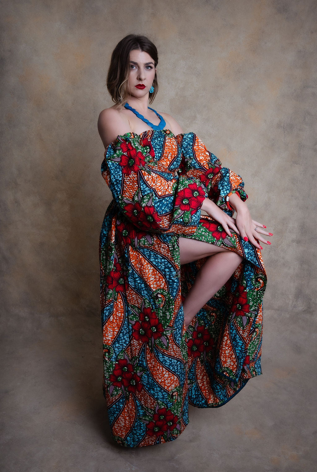 Ankara Floral 3-Piece Set - Vibrant Elegance