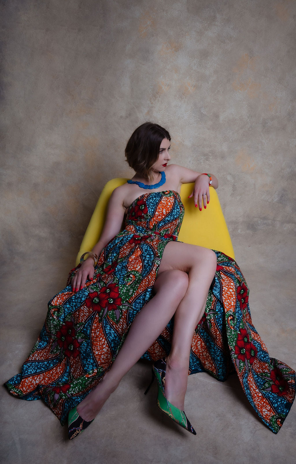 Ankara Floral 3-Piece Set - Vibrant Elegance