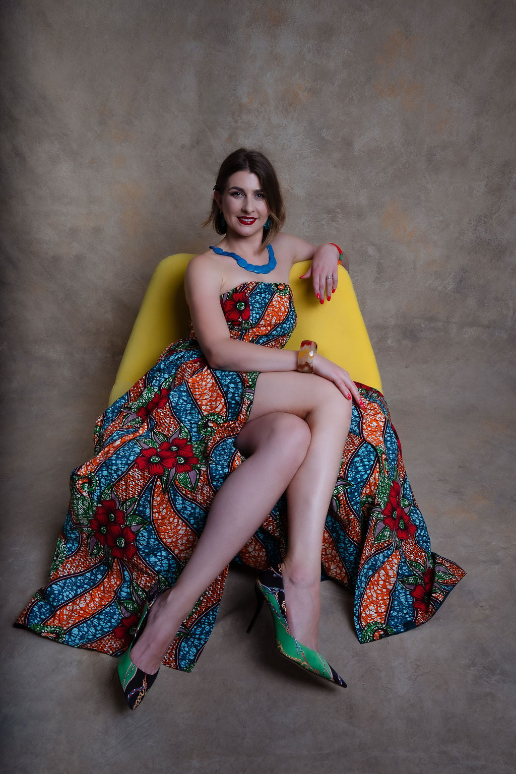 Ankara Floral 3-Piece Set - Vibrant Elegance