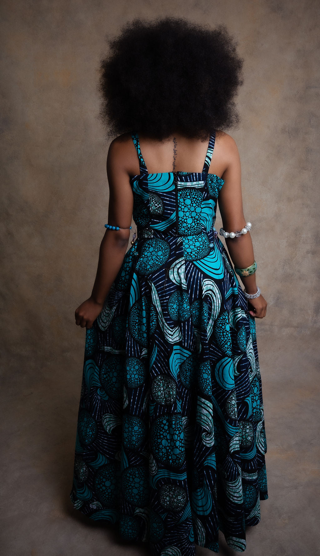 Ankara Swirl Print Two-Piece Set - Ocean Elegance